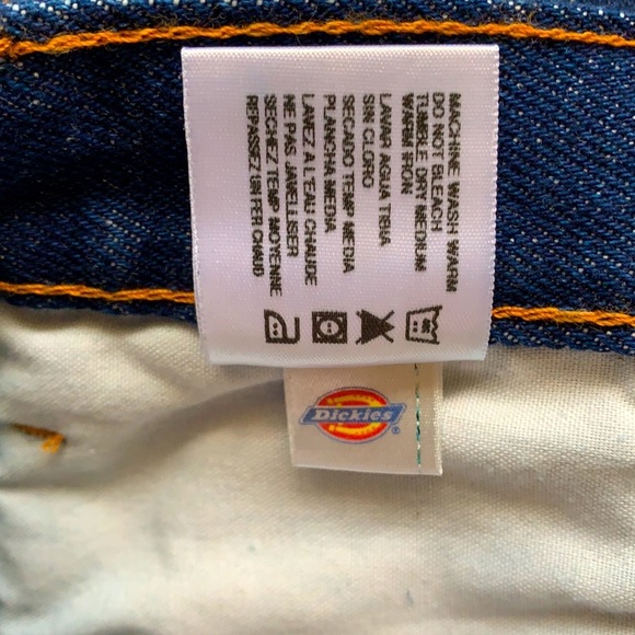 Dickies Relaxed Fit 2 Pair 100% Cotton Heavyweight Mens 42x32 Denim Jeans Pants - Picture 8 of 10